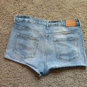 Zara Light Wash High Rise Shorts